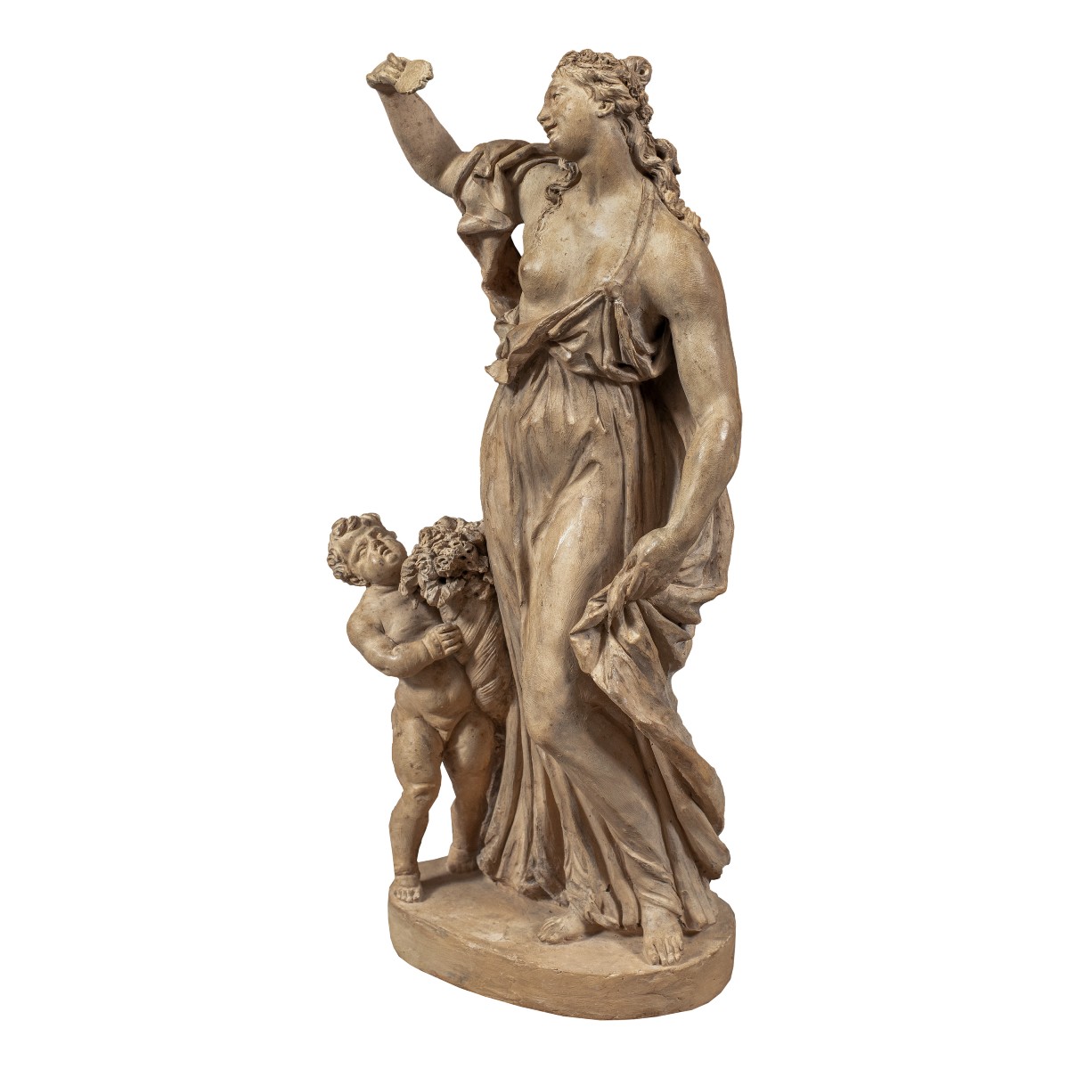 Scultura in terracotta - Allegoria della Vanità. Italia, XVIII secolo.-photo-2