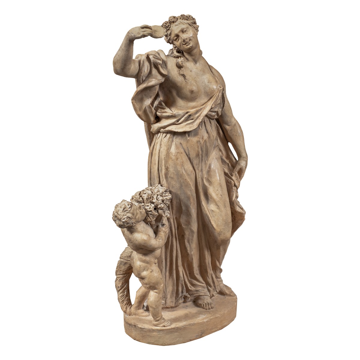 Scultura in terracotta - Allegoria della Vanità. Italia, XVIII secolo.-photo-3