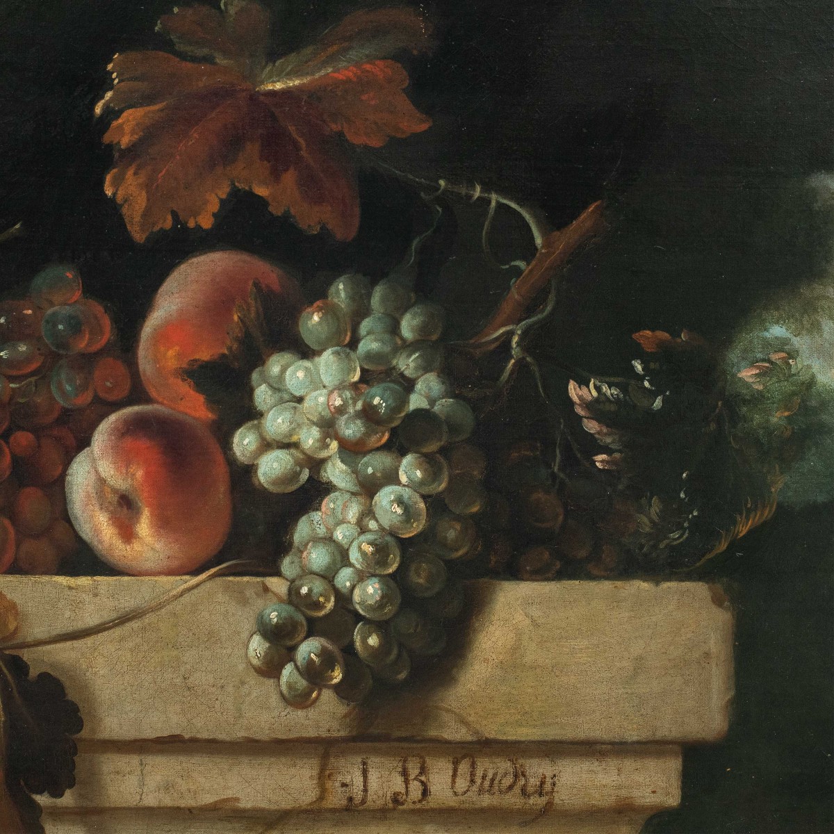 Jean-Baptiste Oudry (Parigi 1686 - Beauvais 1755) cerchia di - Architettura con natura morta.-photo-2