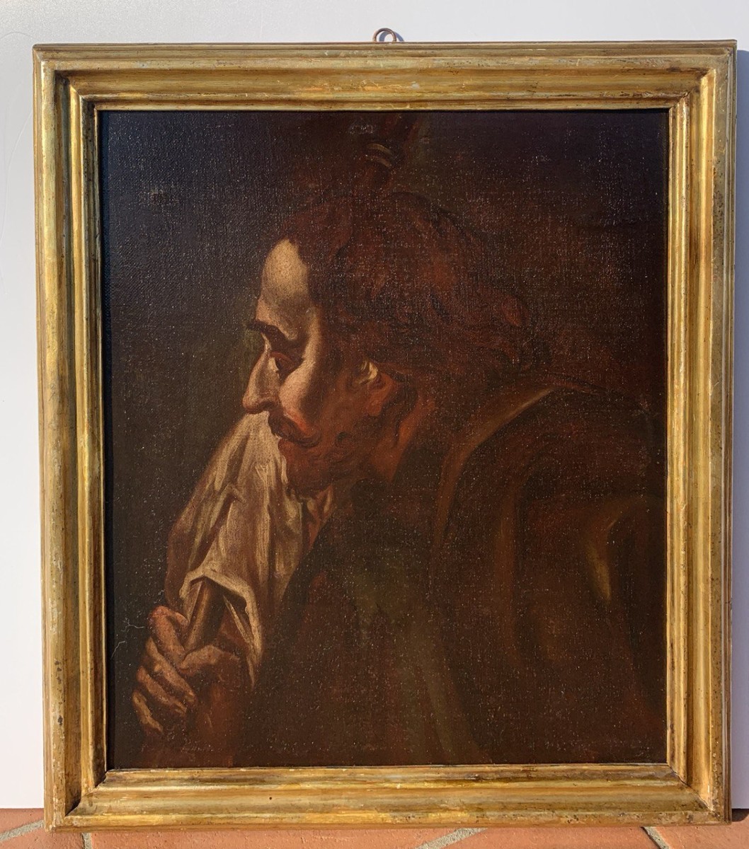 Giambattista Piazzetta (Venezia 1683 - Venezia 1754) cerchia di - Sei apostoli a mezzobusto.-photo-3