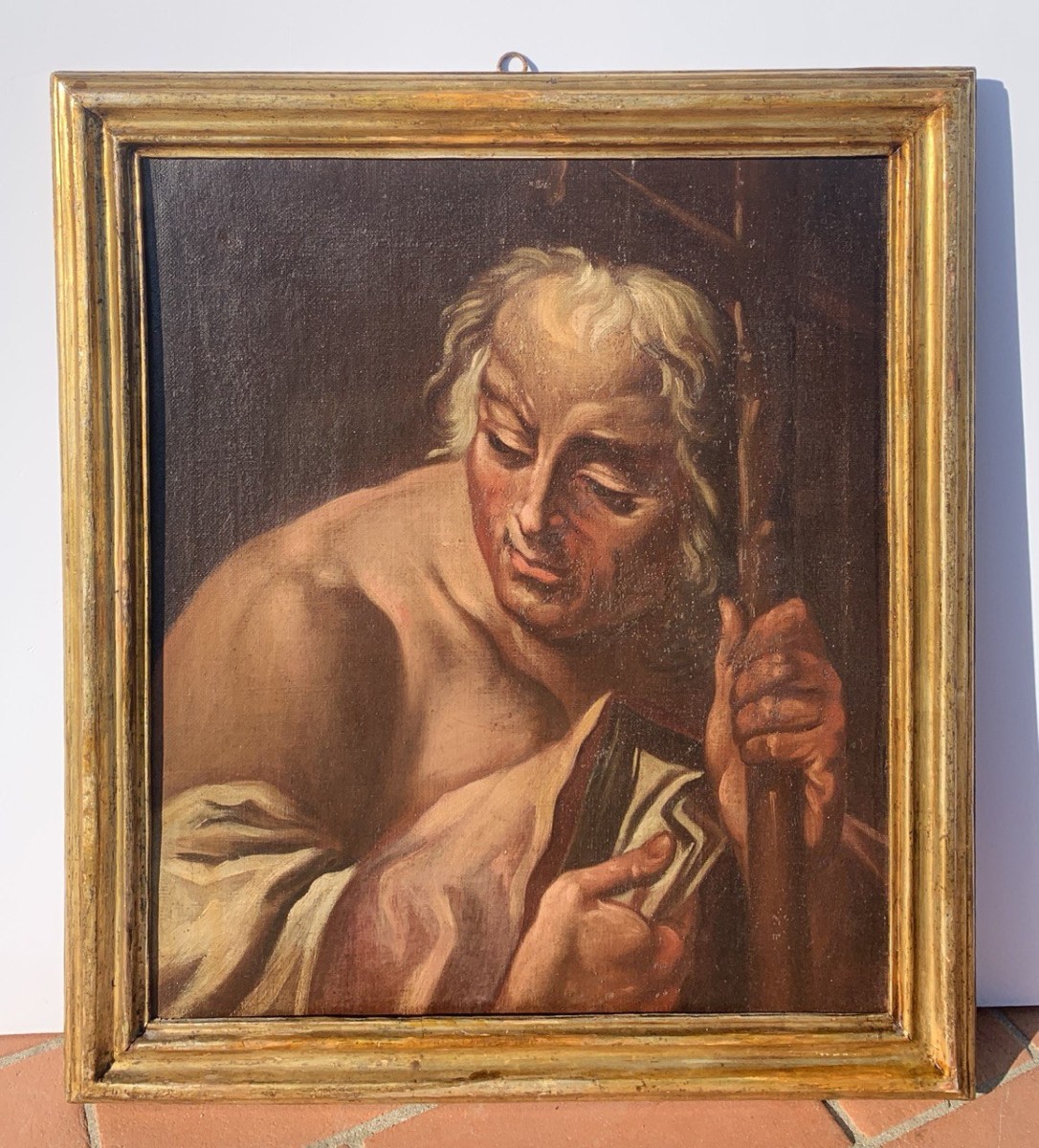 Giambattista Piazzetta (Venezia 1683 - Venezia 1754) cerchia di - Sei apostoli a mezzobusto.-photo-4