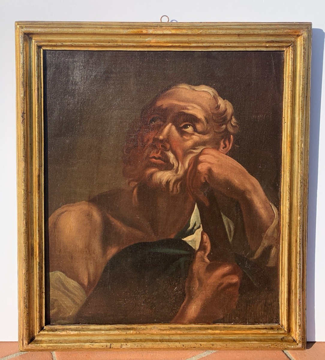 Giambattista Piazzetta (Venezia 1683 - Venezia 1754) cerchia di - Sei apostoli a mezzobusto.-photo-3