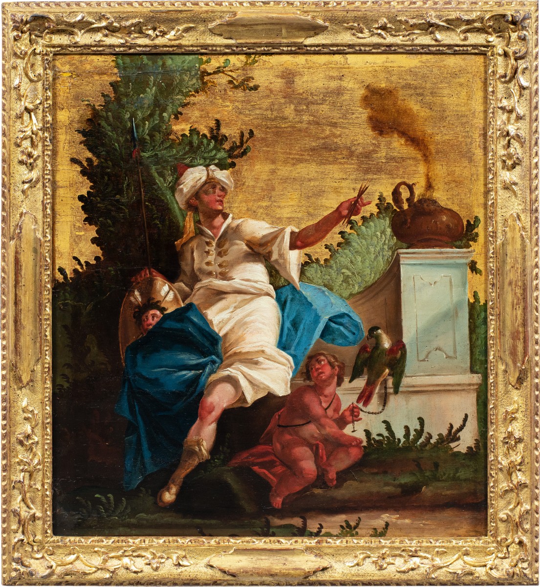 Pittore veneziano (XVIII sec.) - Allegoria dell’Asia e Allegoria dell’America.-photo-2