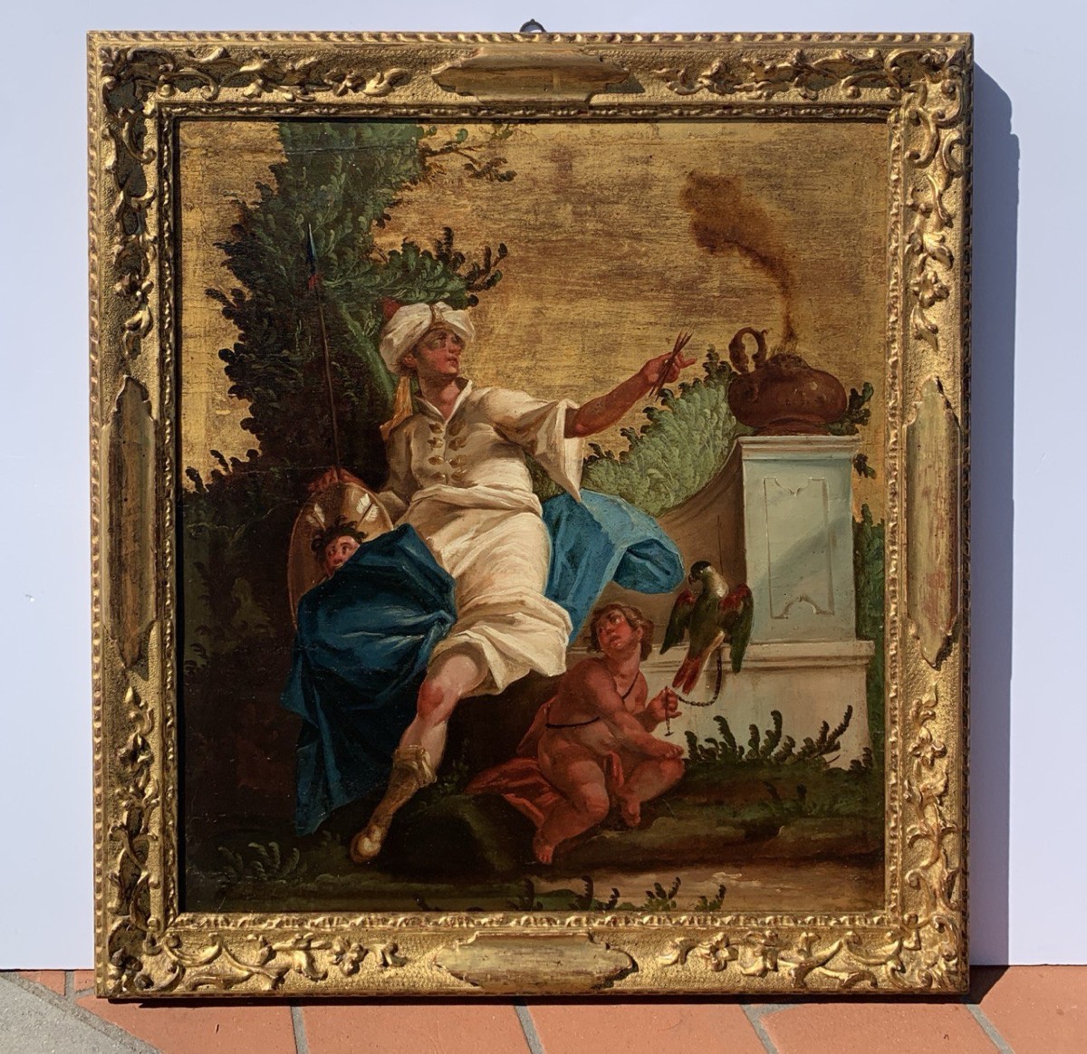 Pittore veneziano (XVIII sec.) - Allegoria dell’Asia e Allegoria dell’America.-photo-3