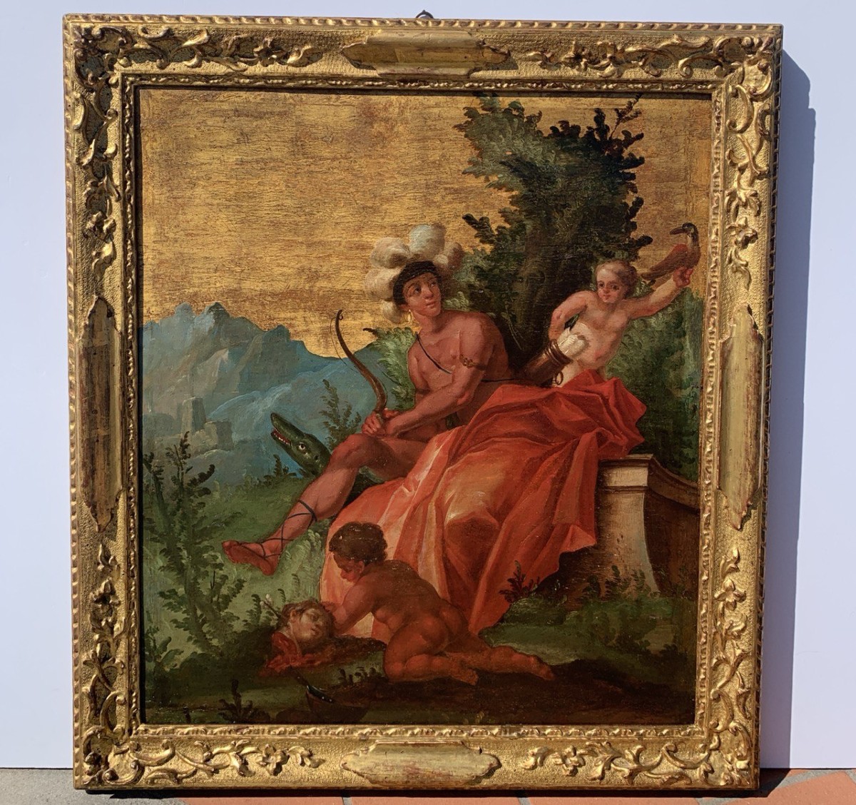 Pittore veneziano (XVIII sec.) - Allegoria dell’Asia e Allegoria dell’America.-photo-4