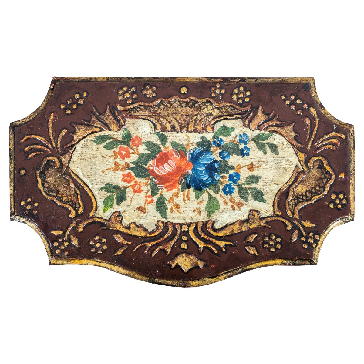 Scatola portagioie in legno intagliato, laccato e dipinto. Venezia, XVIII-XIX secolo.-photo-4