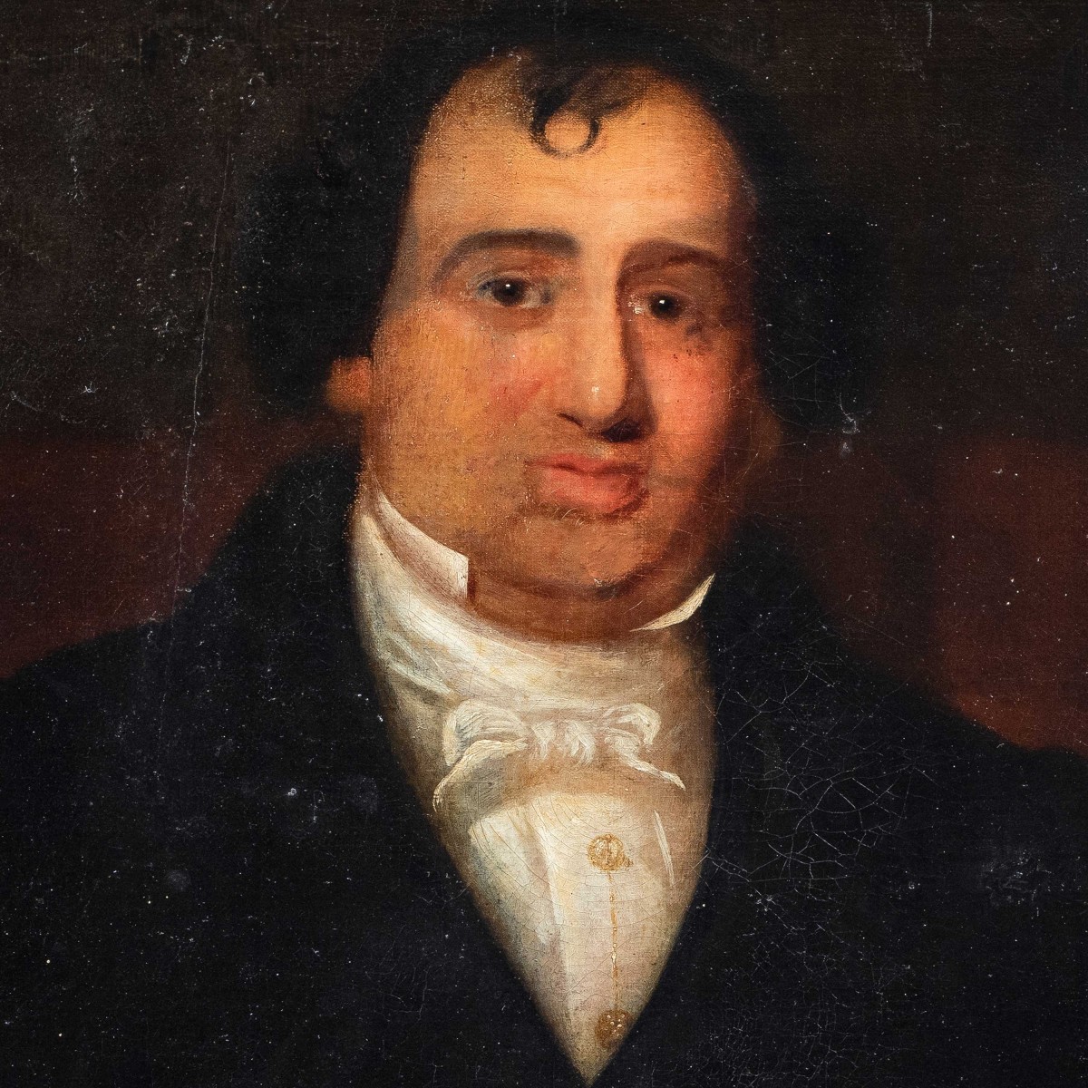 Pittore italiano (XIX sec.) - Ritratto di gentiluomo con libro.-photo-2