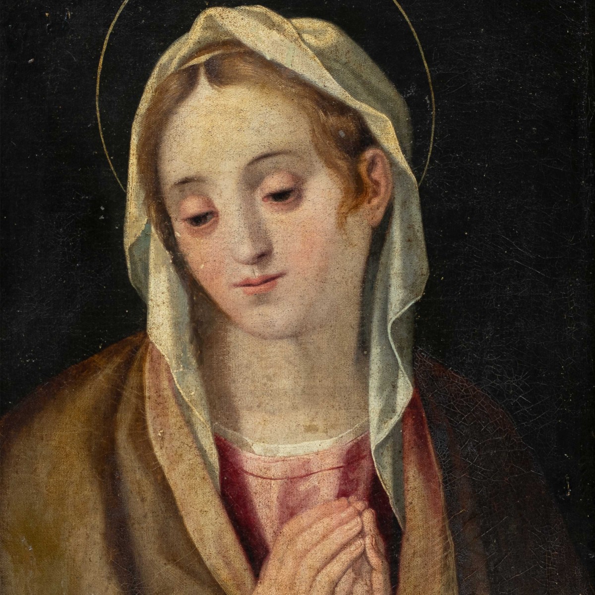 Maestro umbro-romano (XVI-XVII sec.) - Madonna orante.-photo-2