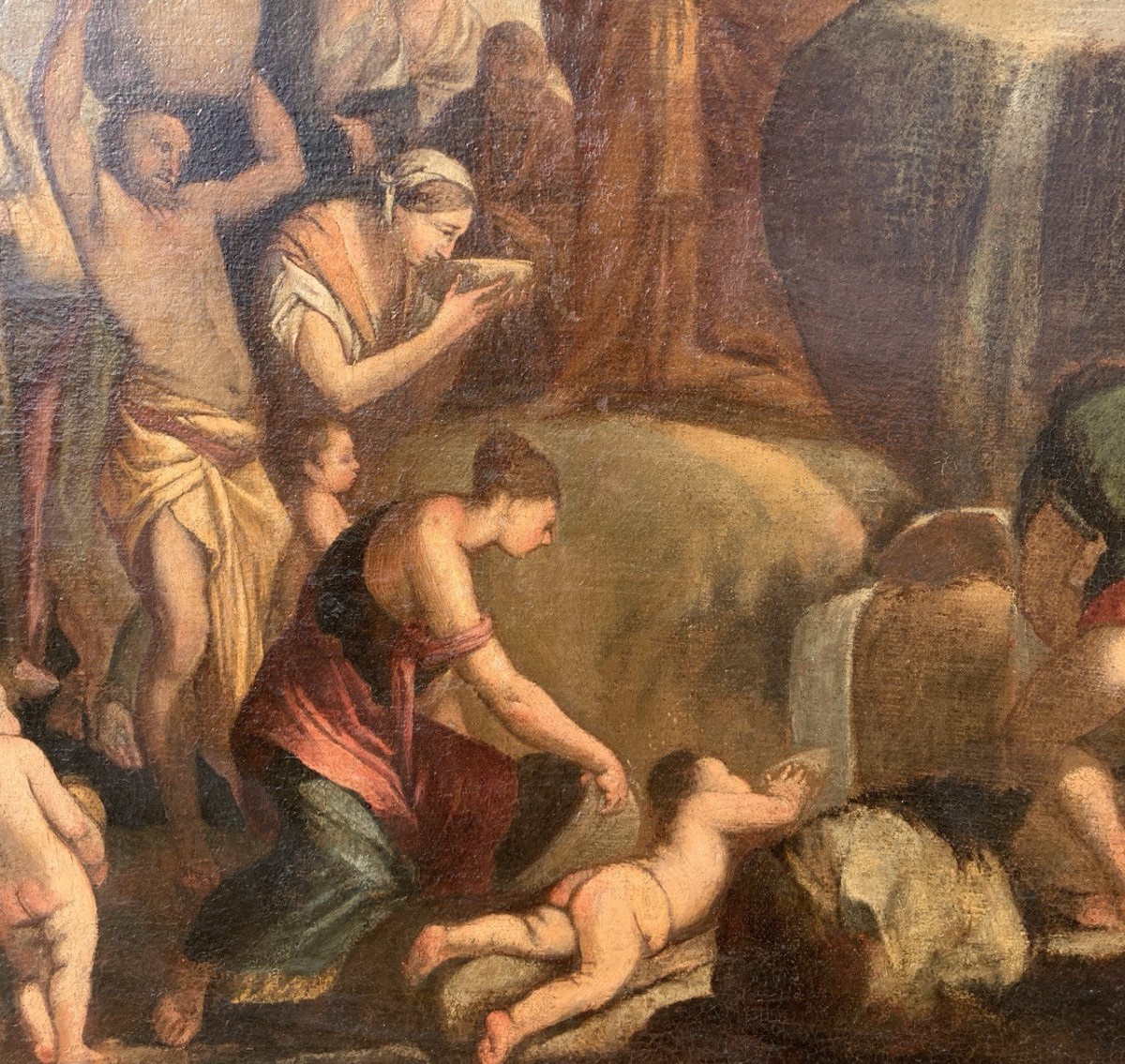 Giulio Carpioni (Venezia 1613-Vicenza 1678) bottega di - Mosè fa scaturire l’acqua dalle rocce.-photo-1