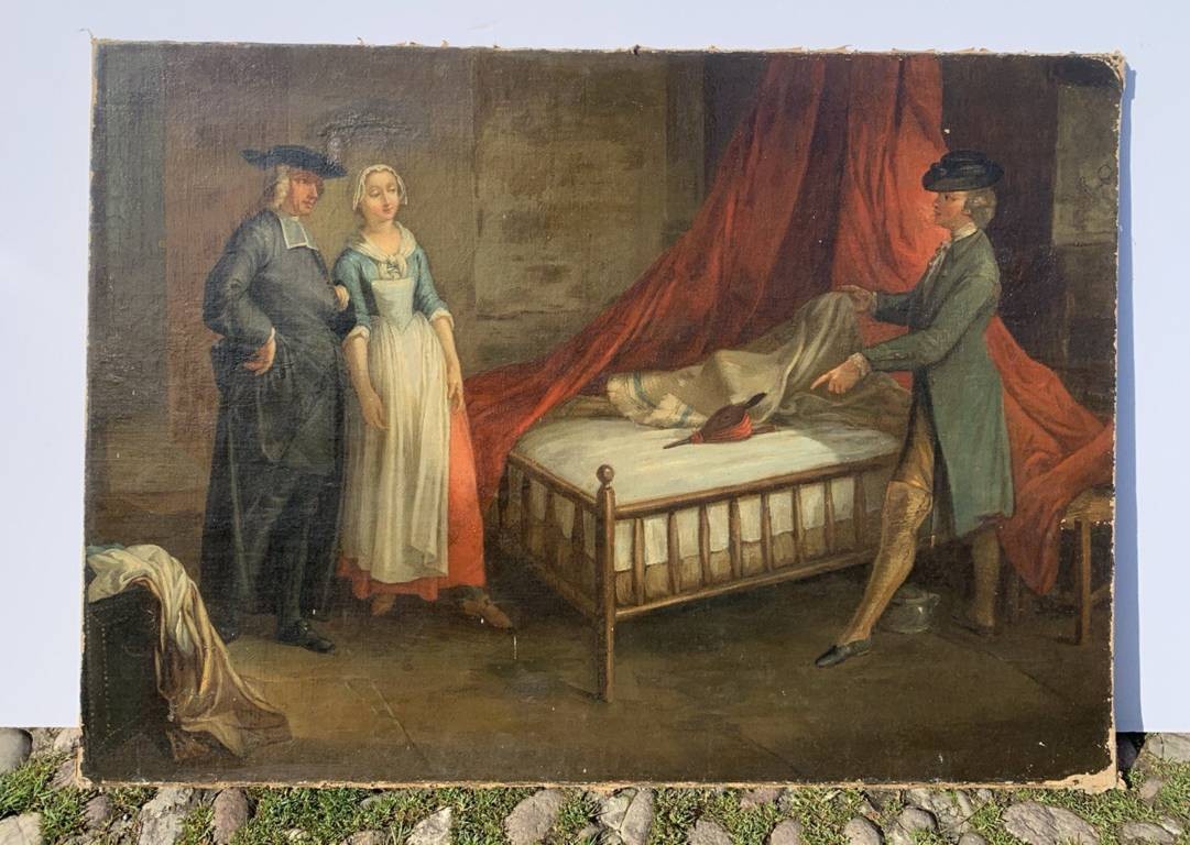 Pittore francese (XVIII sec.) - Il Soffietto.-photo-1