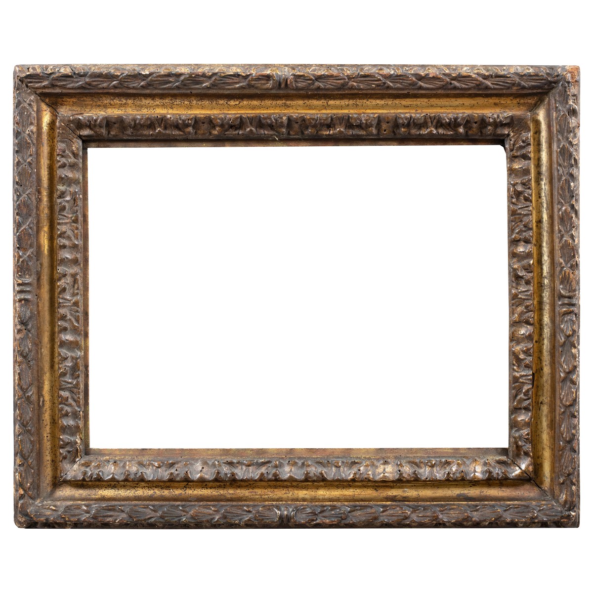 Cornice in legno intagliato e dorato a mecca. Roma, fine XVII secolo.-photo-2