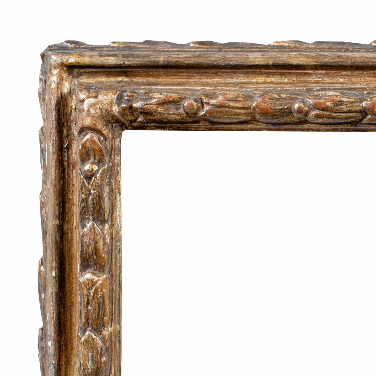 Cornice barocca in legno intagliato e dorato. Lombardia, XVII secolo.-photo-3