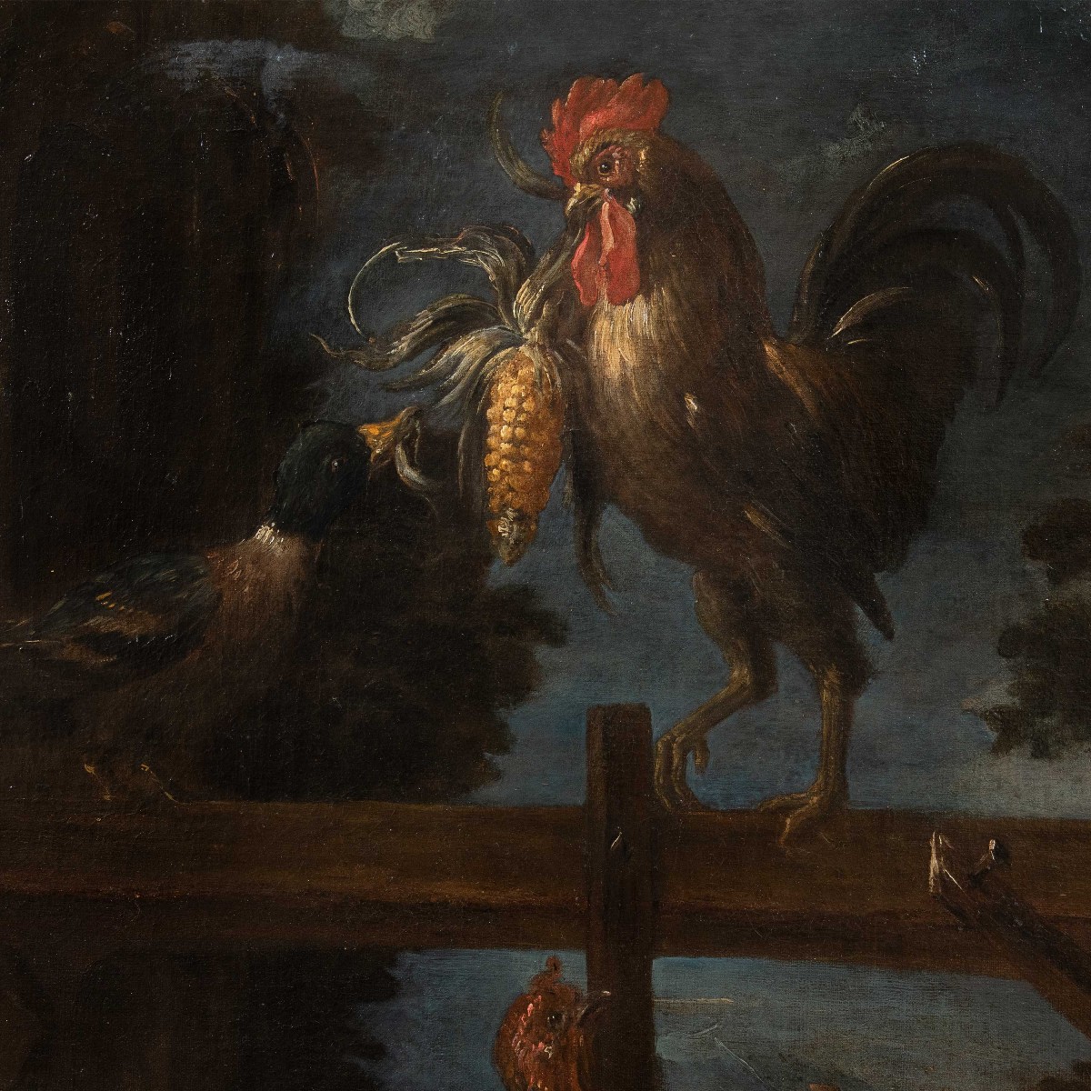 Felice Boselli (Piacenza 1650 - Parma 1732) - Pastore con gregge e selvaggina.-photo-2