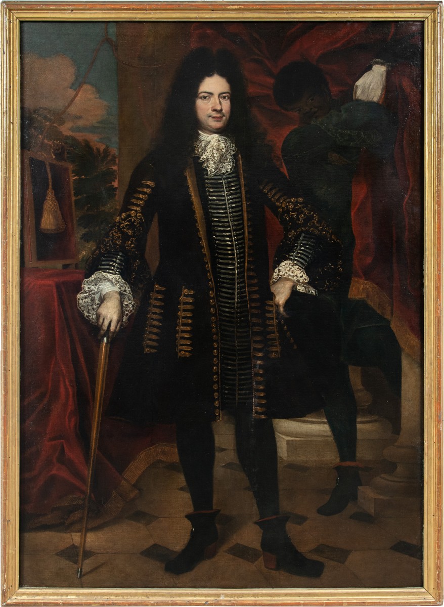 Giovanni Bernardo Carbone (Genova 1614 – Genova 1683) - Ritratto di gentiluomo.