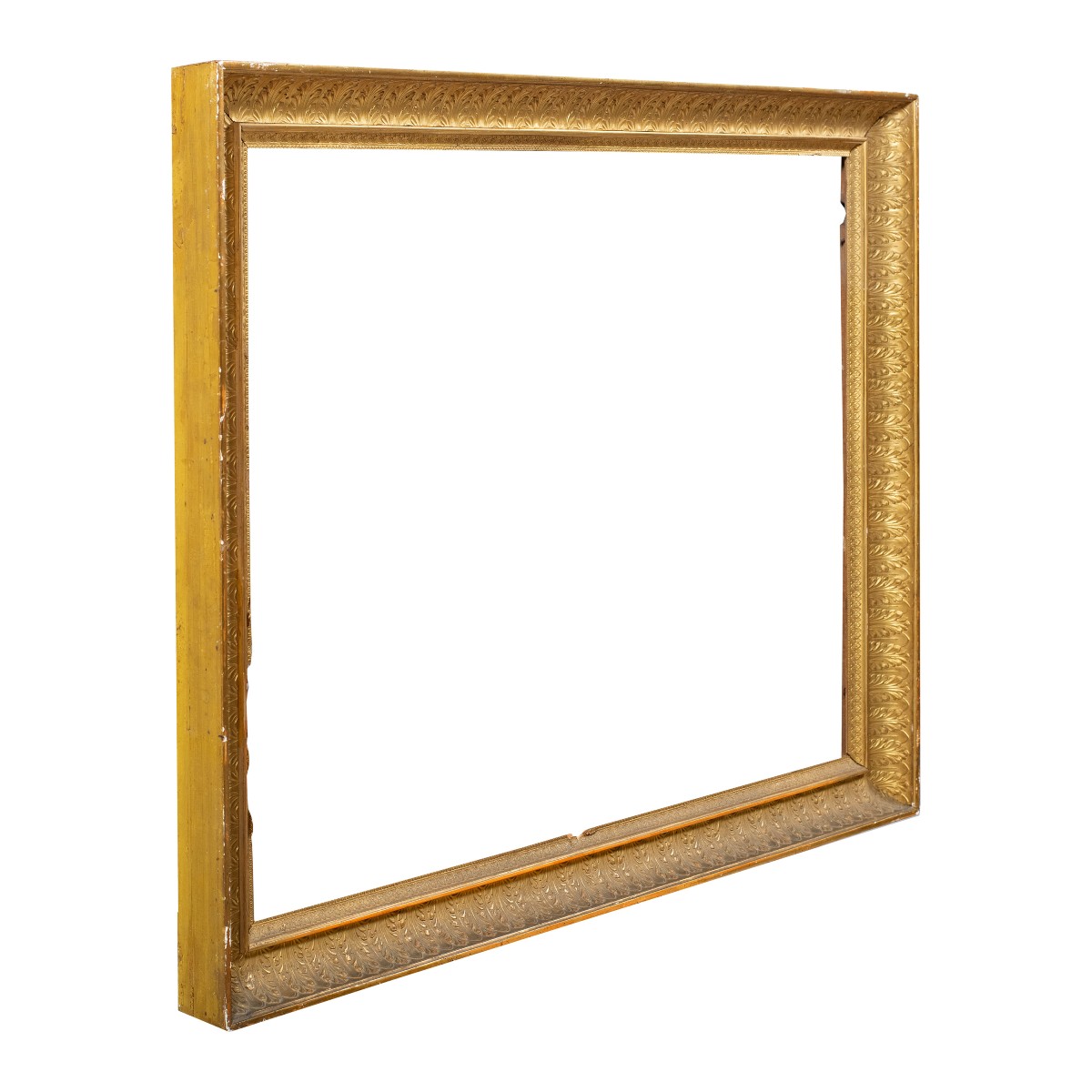 Cornice neoclassica in legno intagliato e dorato. Toscana, inizi XIX secolo.