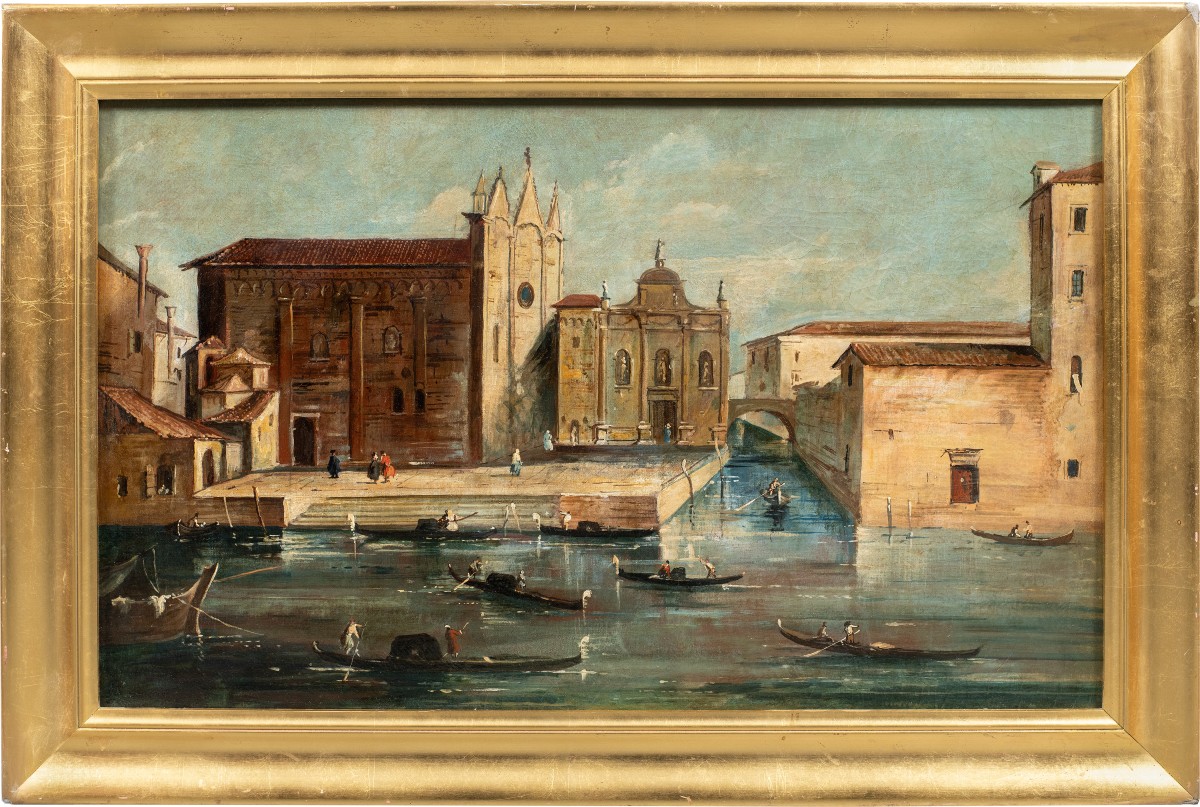 Giacomo Guardi (Venezia 1764 - Venezia 1835) seguace di - Venezia, veduta del Canal Grande.