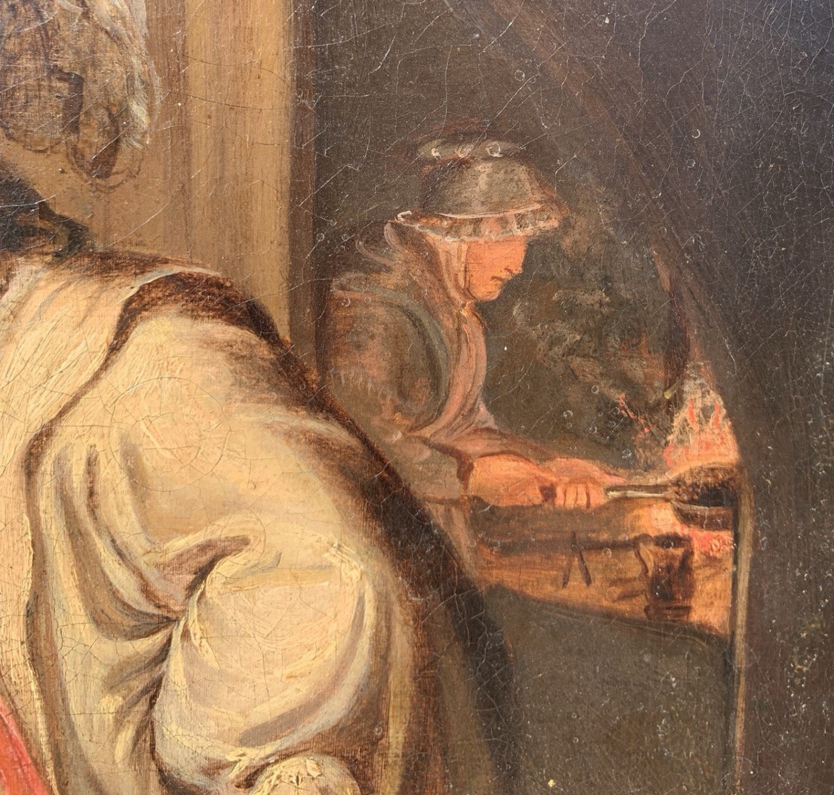 Pittore romantico italiano (XIX sec.) - Dama e moschettiere.-photo-2