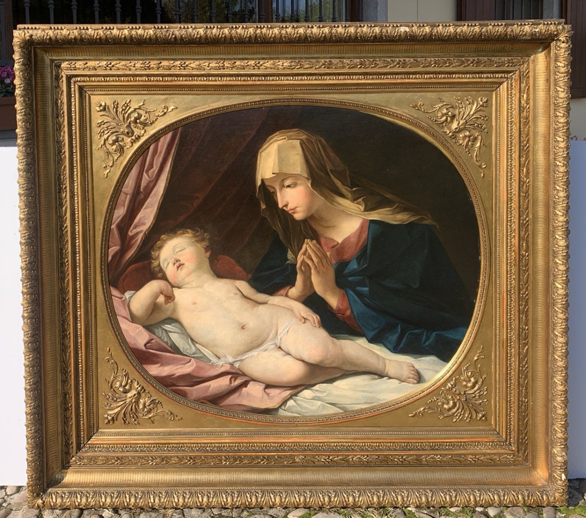 Guido Reni (Bologna 1575 - Bologna 1642) seguace di - Madonna con Bambino.-photo-4