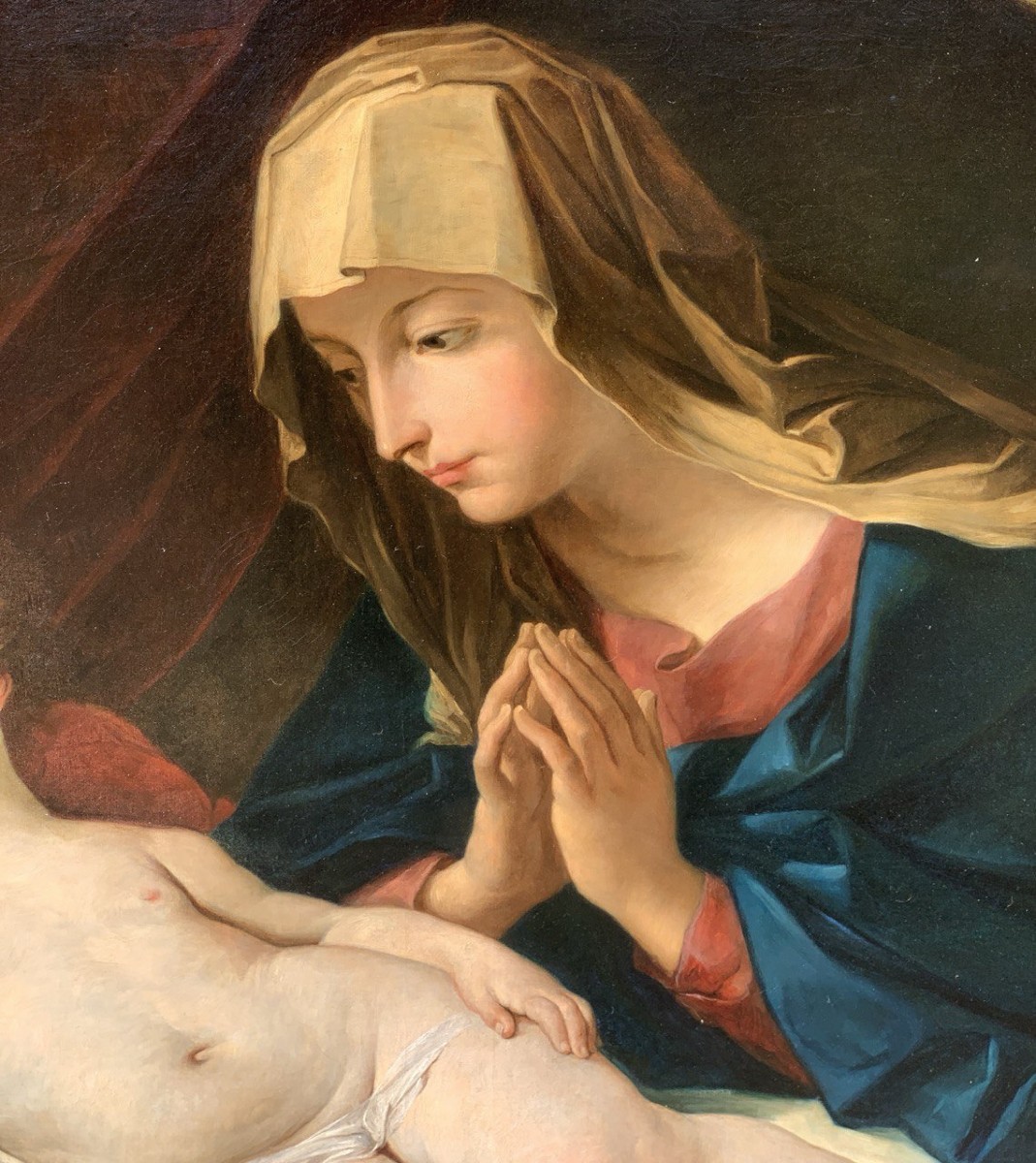 Guido Reni (Bologna 1575 - Bologna 1642) seguace di - Madonna con Bambino.-photo-1