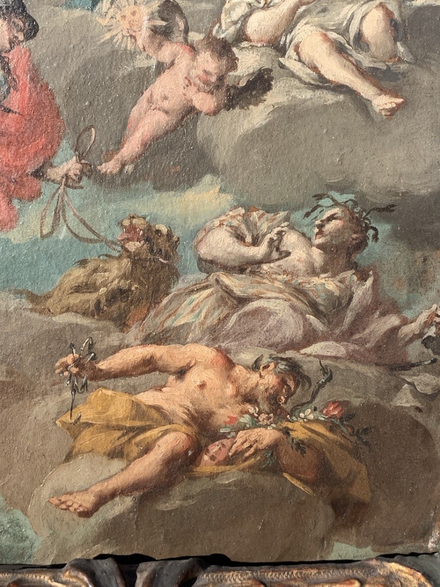 Giovanni Antonio Guardi (Vienna 1699 - Venezia 1760) - Allegoria del Buon Governo.-photo-2