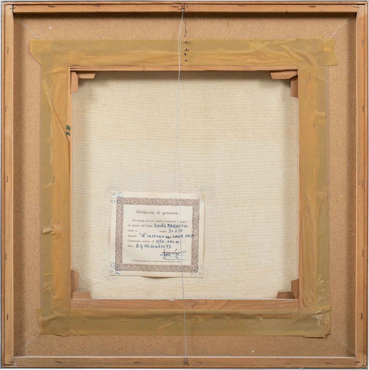 Duska Markotić (Croazia, XX sec.) - Paesaggio invernale.-photo-2