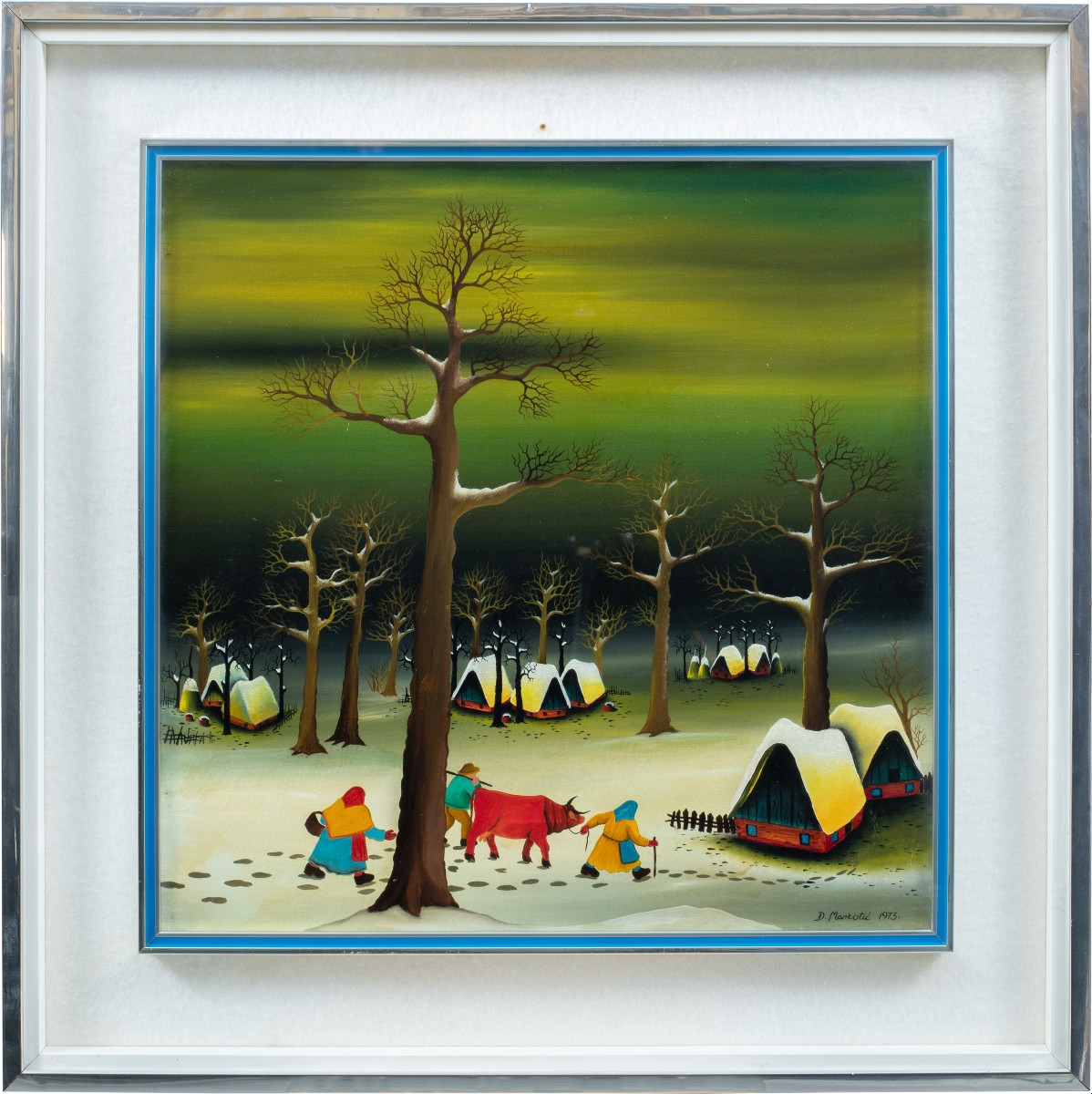 Duska Markotić (Croazia, XX sec.) - Paesaggio invernale.