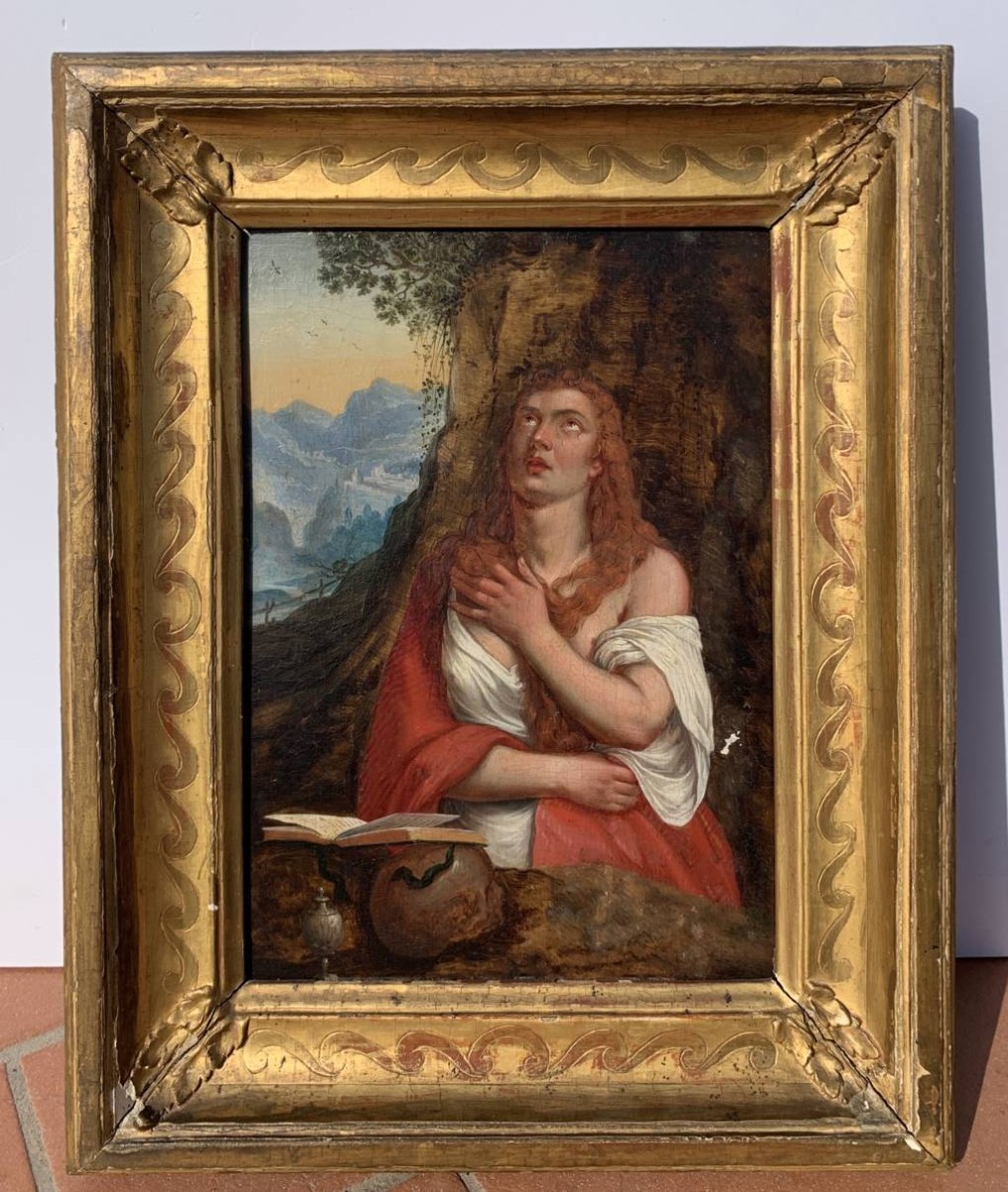 Tiziano Vecellio (Pieve di Cadore 1488 - Venezia 1576) seguace di - Maddalena penitente.-photo-4