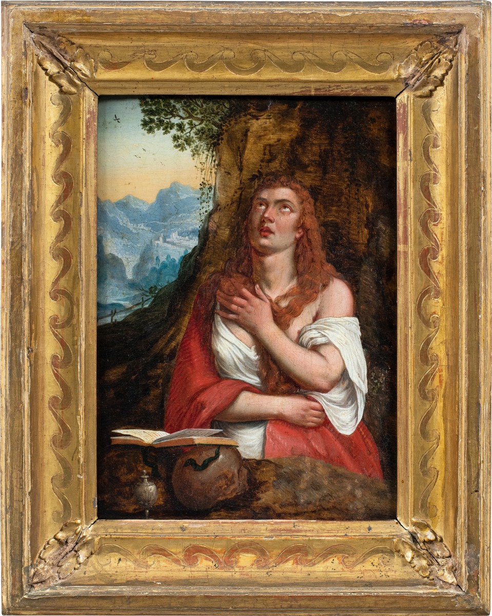 Tiziano Vecellio (Pieve di Cadore 1488 - Venezia 1576) seguace di - Maddalena penitente.
