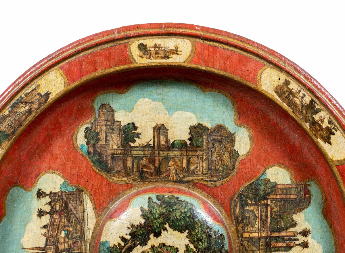 Vassoio in legno laccato ad “Arte Povera”. Torino, XVIII secolo.-photo-2