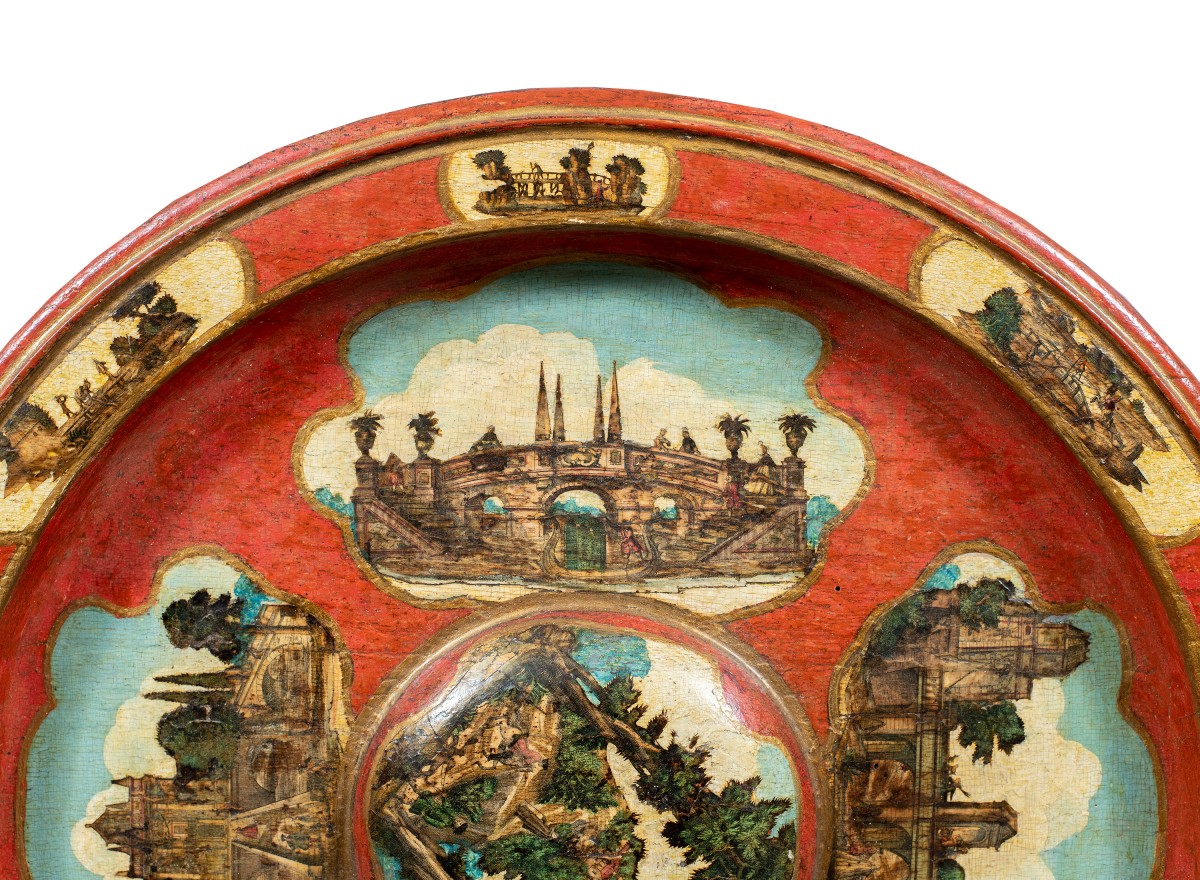 Vassoio in legno laccato ad “Arte Povera”. Torino, XVIII secolo.-photo-3