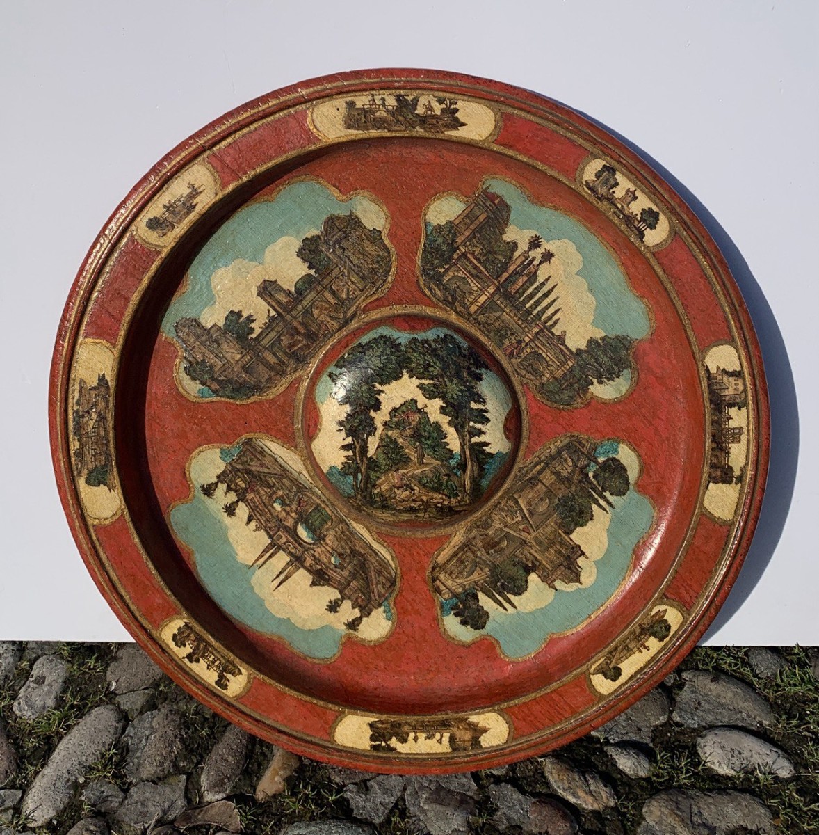 Vassoio in legno laccato ad “Arte Povera”. Torino, XVIII secolo.-photo-1