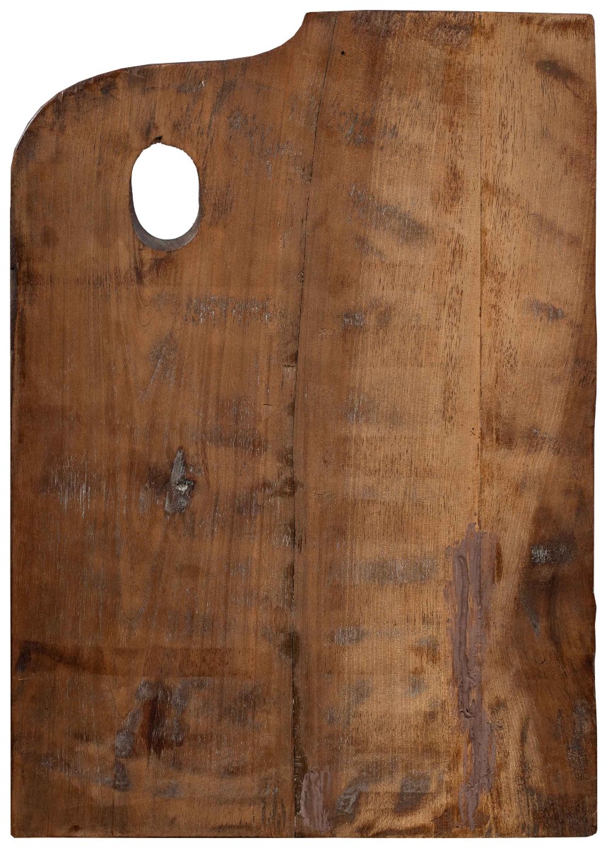 Mosè Bianchi (Monza 1840 - Monza 1904) attr.a - Tavolozza del pittore con ritratto di fanciulla-photo-3