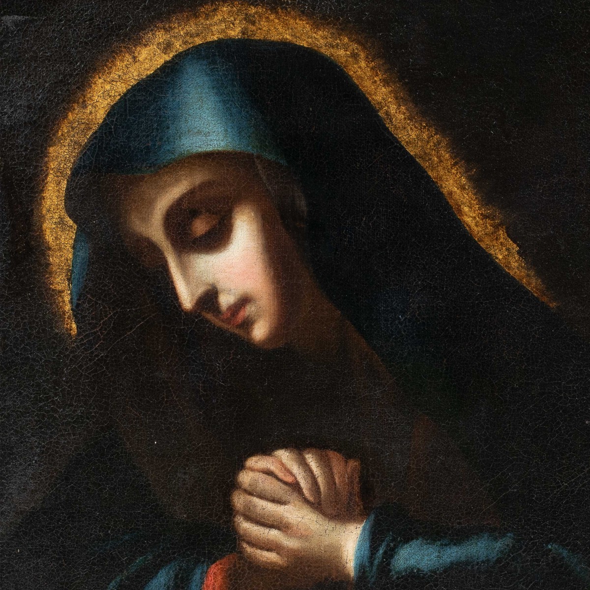 Pittore nella cerchia di Carlo Dolci (Firenze 1616 - Firenze 1686) - Madonna orante.-photo-2