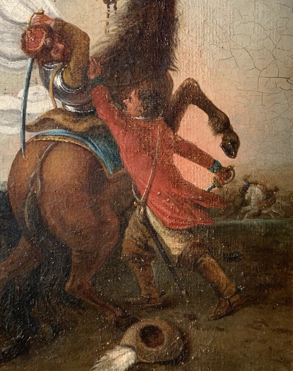 Francesco Casanova (Londra 1727 – Mödling 1803) - Scena di battaglia a cavallo.-photo-2