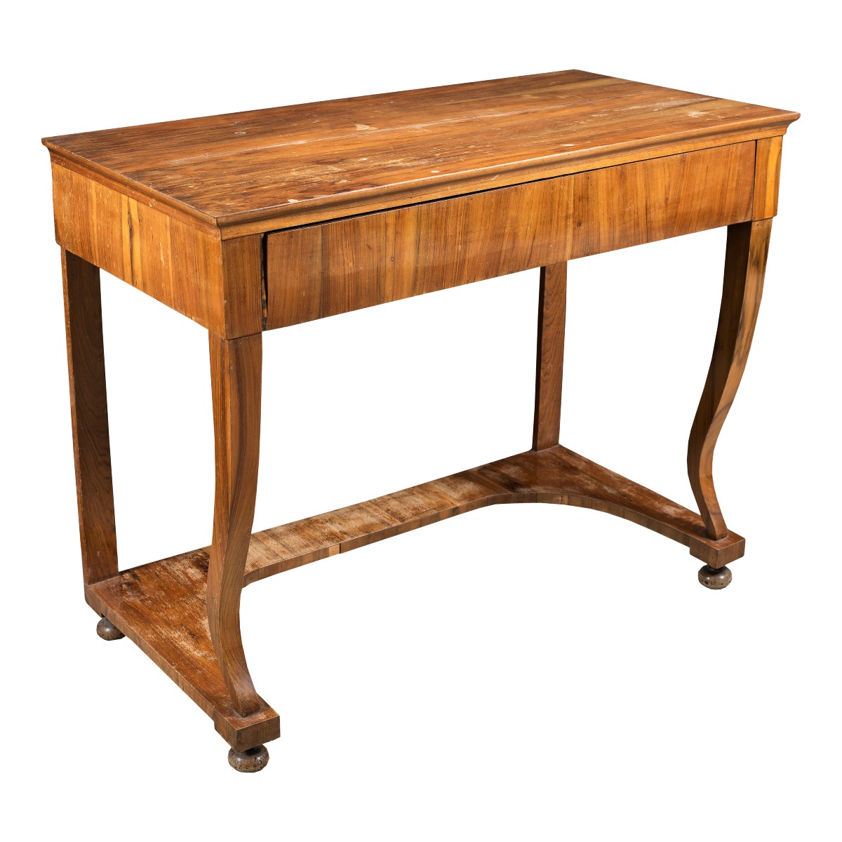 Consolle da parete lastronata in noce. Italia, prima metà XIX secolo.-photo-2