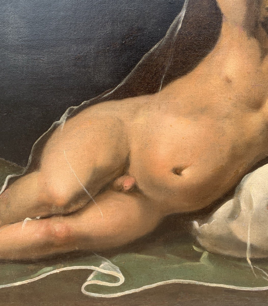 Isidoro Bianchi (Campione 1581 - Campione 1662) - Putto gioca con un velo.-photo-2