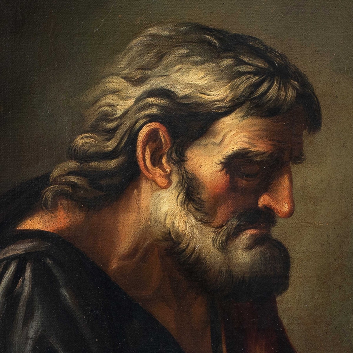 Pittore nella cerchia di Bartolomeo Cavarozzi (Viterbo 1587 - Roma 1625) - San Giuseppe.-photo-2