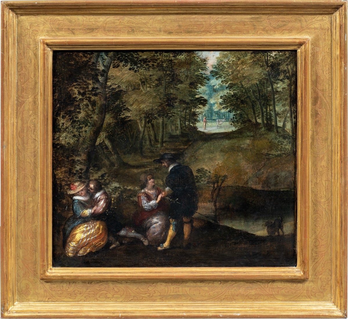 Lodewijk Toeput, detto Ludovico Pozzoserrato (XVI) - Incontro fra dame e cavalieri.