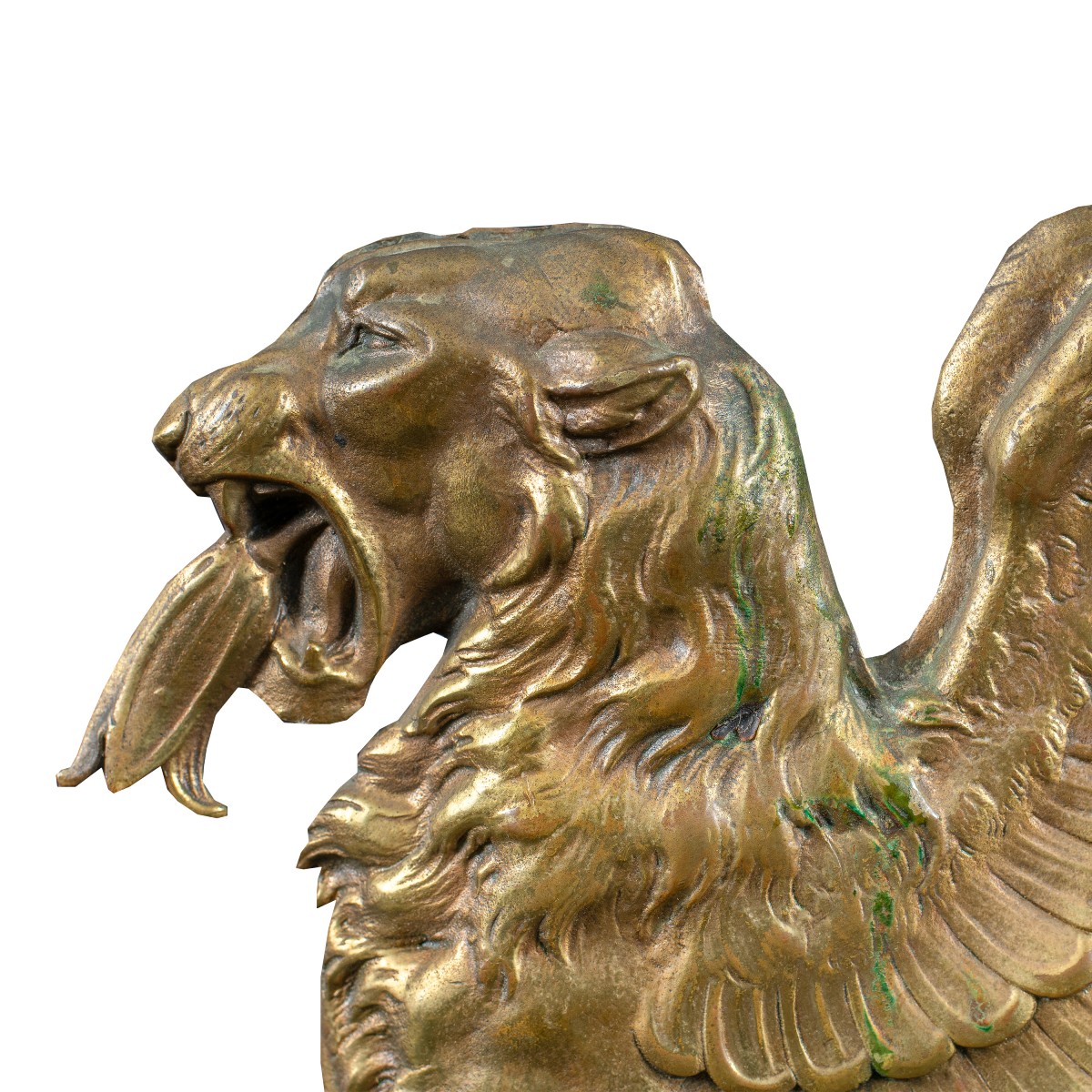 Coppia di alari in bronzo dorato. Francia, inizi XIX secolo.-photo-2