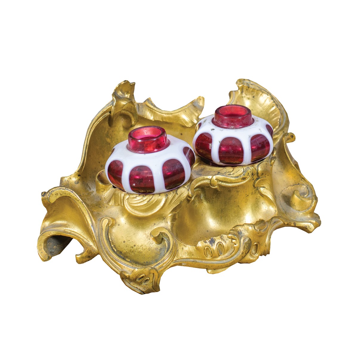 Calamaio in bronzo dorato. Maison Henry Dasson (Parigi 1825-1896).-photo-2