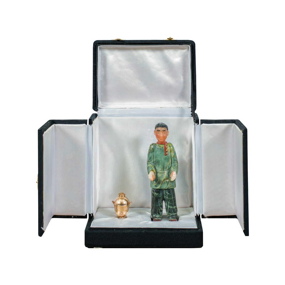 Piccola scultura in marmi diversi e pietre dure - Probabilmente Russia, XIX-XX-photo-3