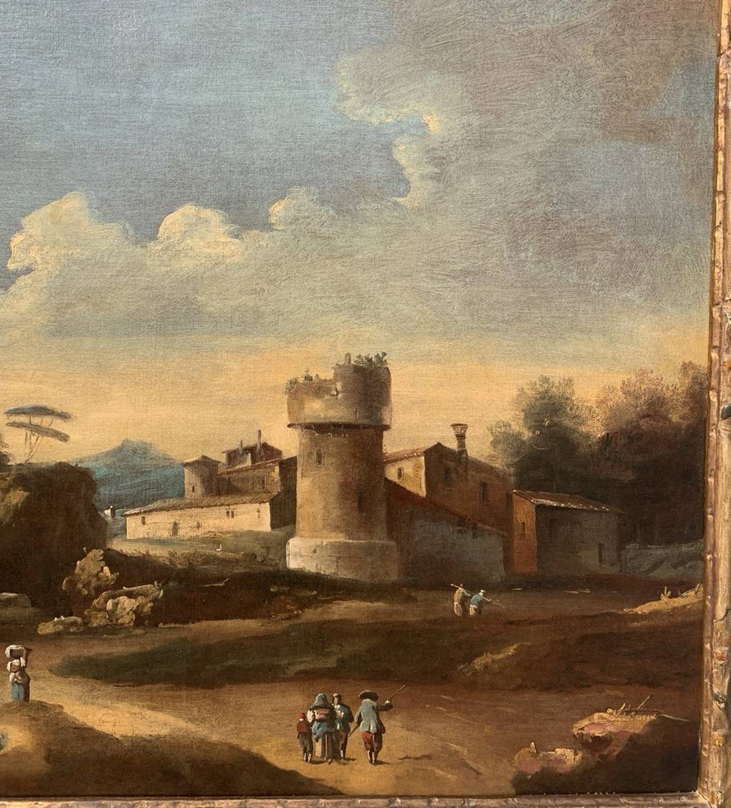 Francesco Tironi (Venezia 1745 - Venezia 1797) - Paesaggio veneto con pastori e armenti.-photo-2