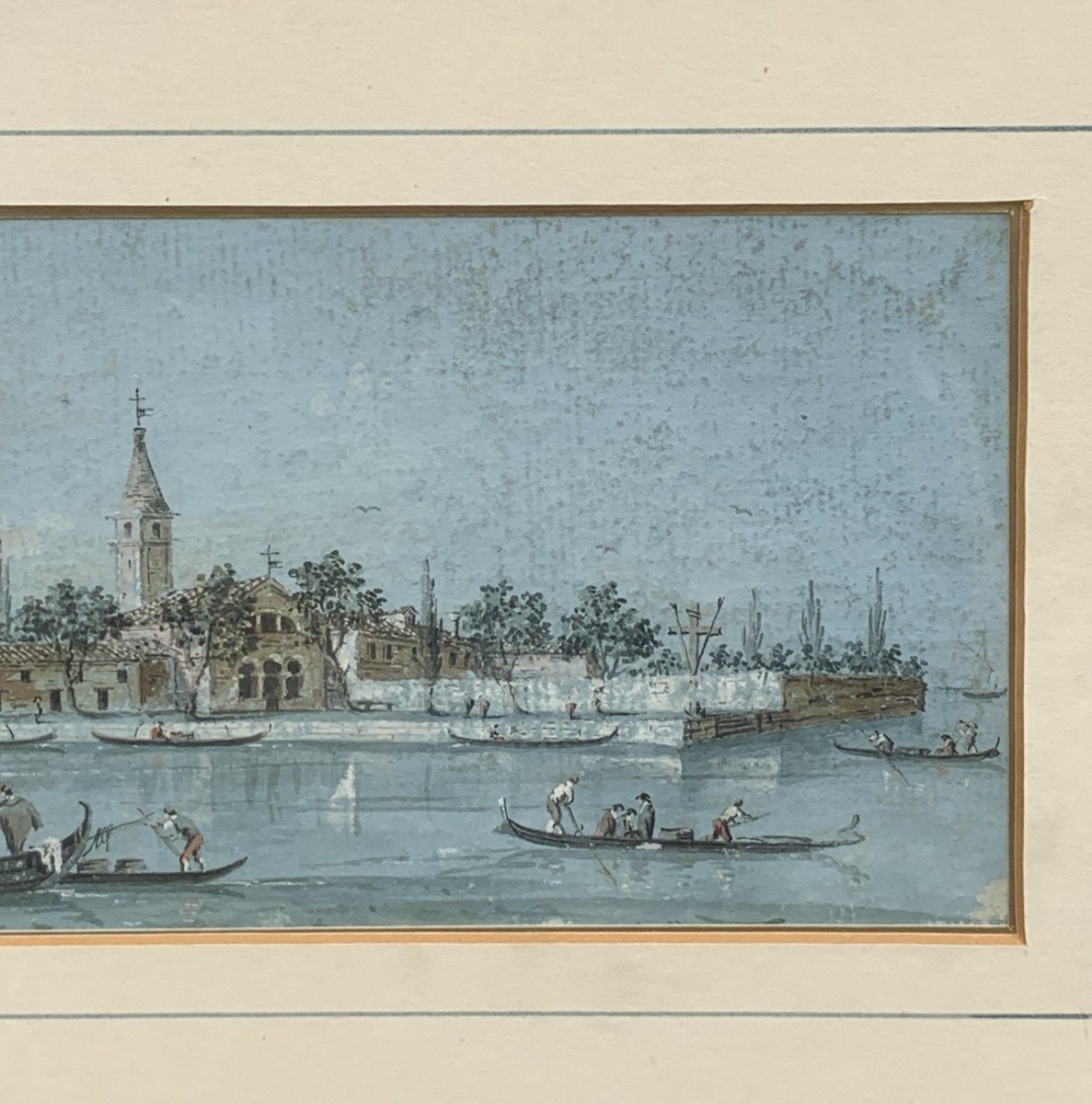 Giacomo Guardi (1764 - 1835) - Venezia, veduta dell’isola di S. Francesco del Deserto.-photo-1