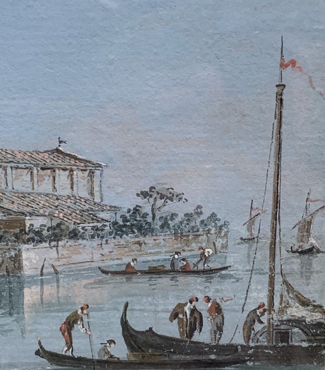 Giacomo Guardi (1764 - 1835) - Venezia, veduta dell’isola di S. Lazzaro degli Armeni.-photo-2