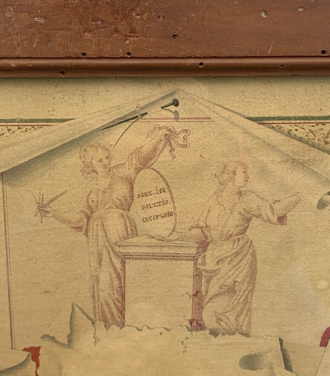 Aloys Orelli (attivo inizi XIX sec.) - Trompe l’oeil con incisioni.-photo-1