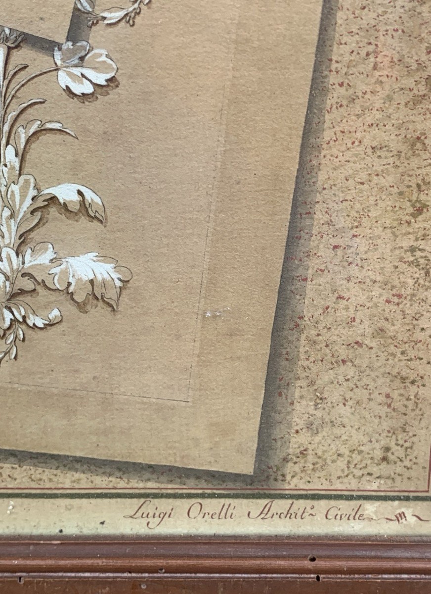 Aloys Orelli (attivo inizi XIX sec.) - Trompe l’oeil con incisioni.-photo-3