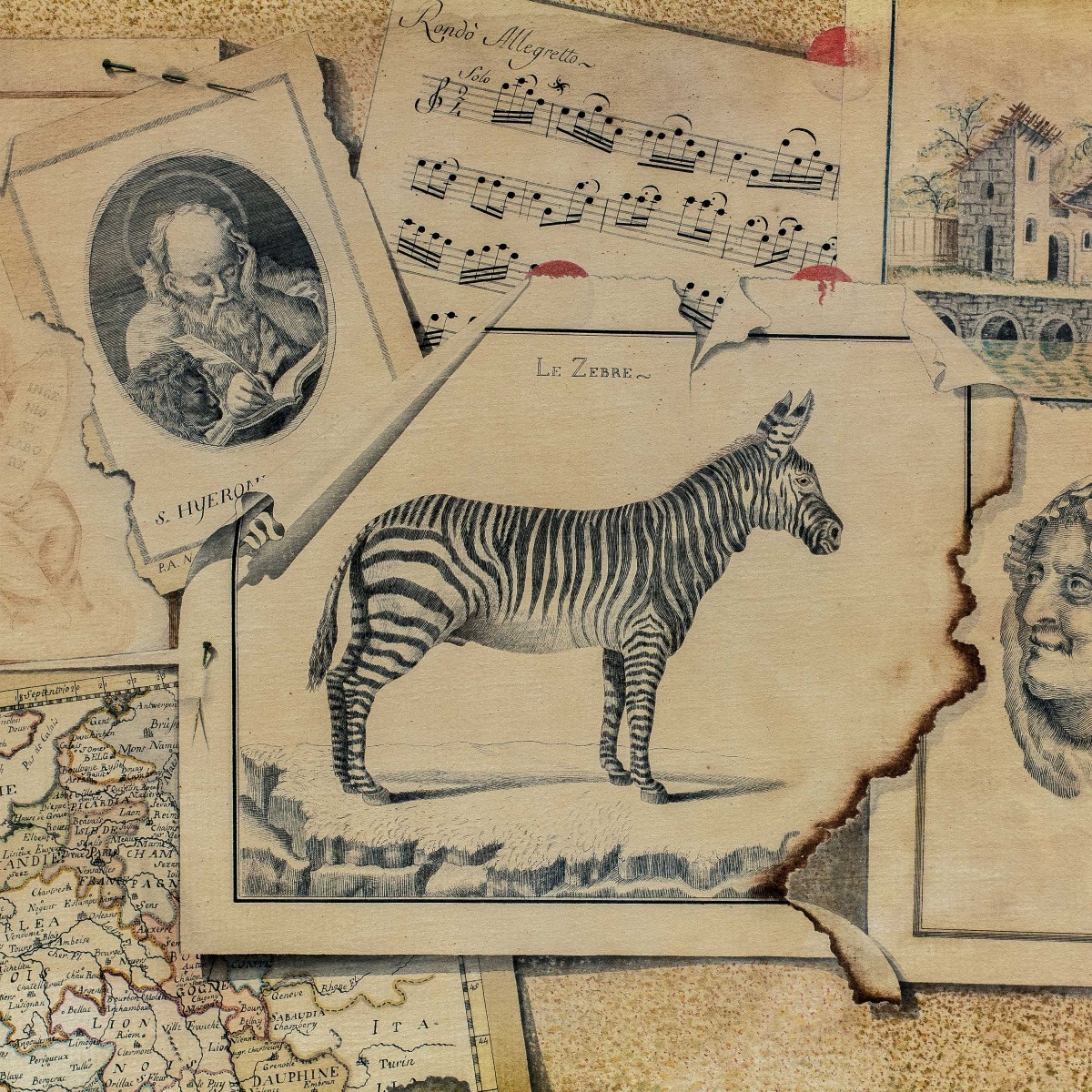 Aloys Orelli (attivo in Italia inizi XIX sec.) - Trompe l’oeil con incisioni.-photo-2