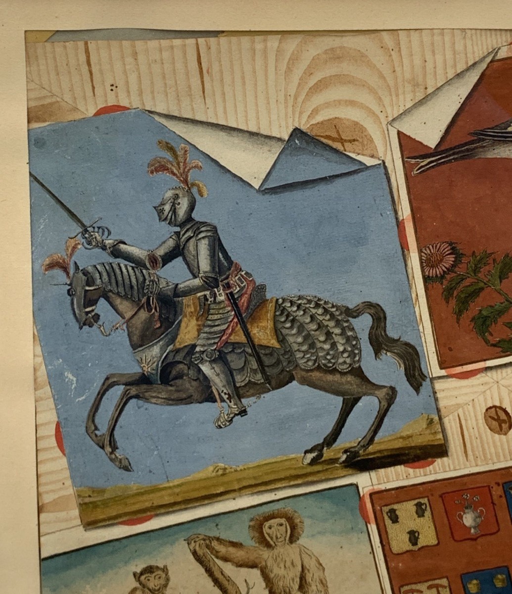 Pittore italiano (inizi XIX sec.) - Trompe l’oeil con incisioni.-photo-2