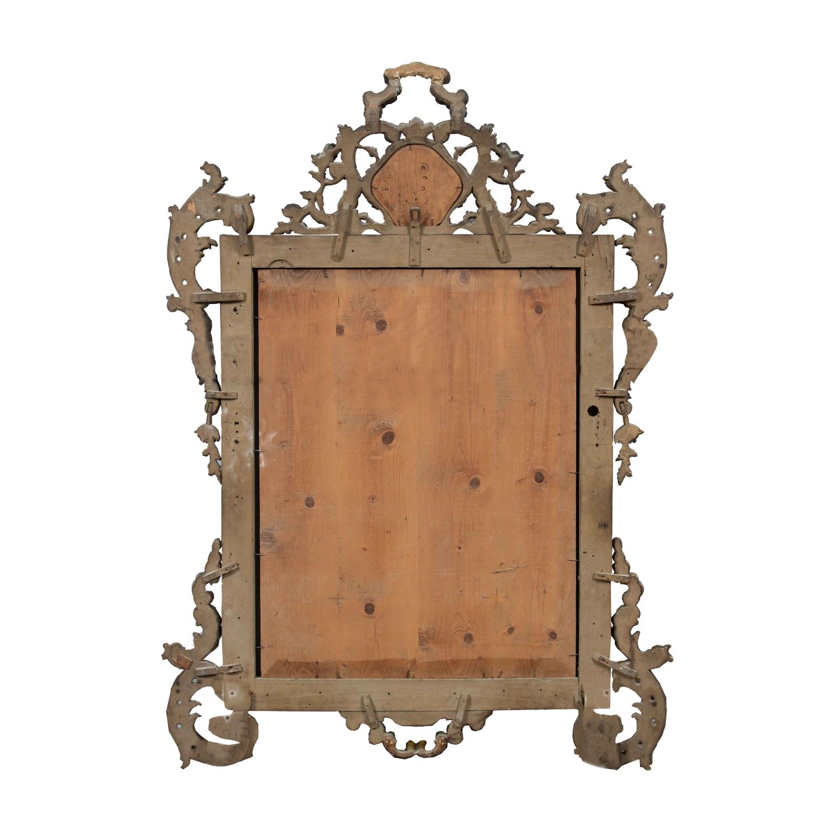 Grande specchiera in legno intagliato e dorato. Venezia, XVIII-XIX secolo.-photo-3