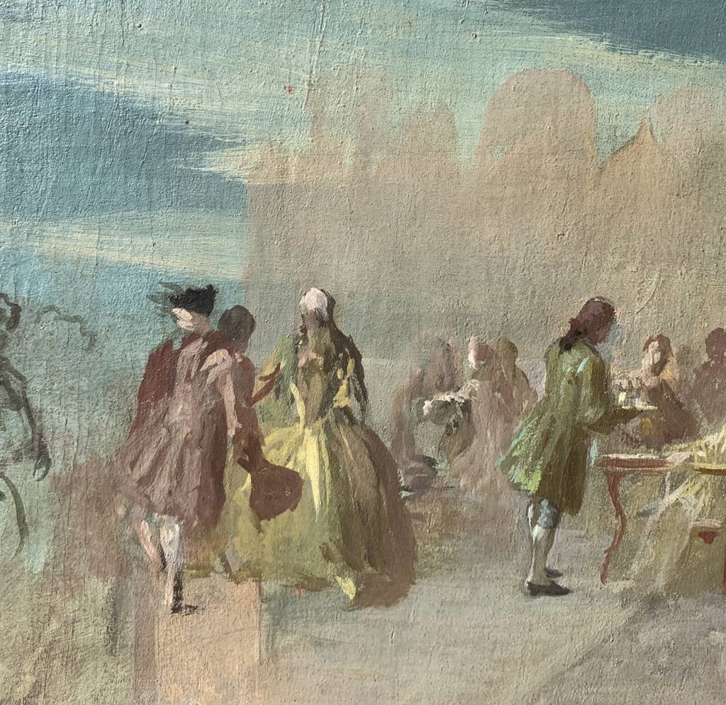 Pittore veneziano (inizi XX sec.) - Carnevale a Venezia in Piazza S. Marco.-photo-2